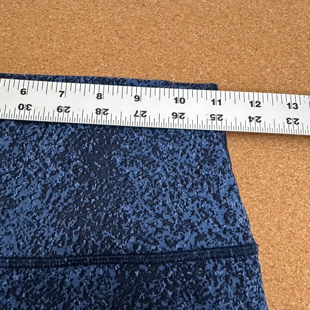 Lululemon Wunder Under Crop Luxtreme Mineral Deposit Blue Leggings Size 4